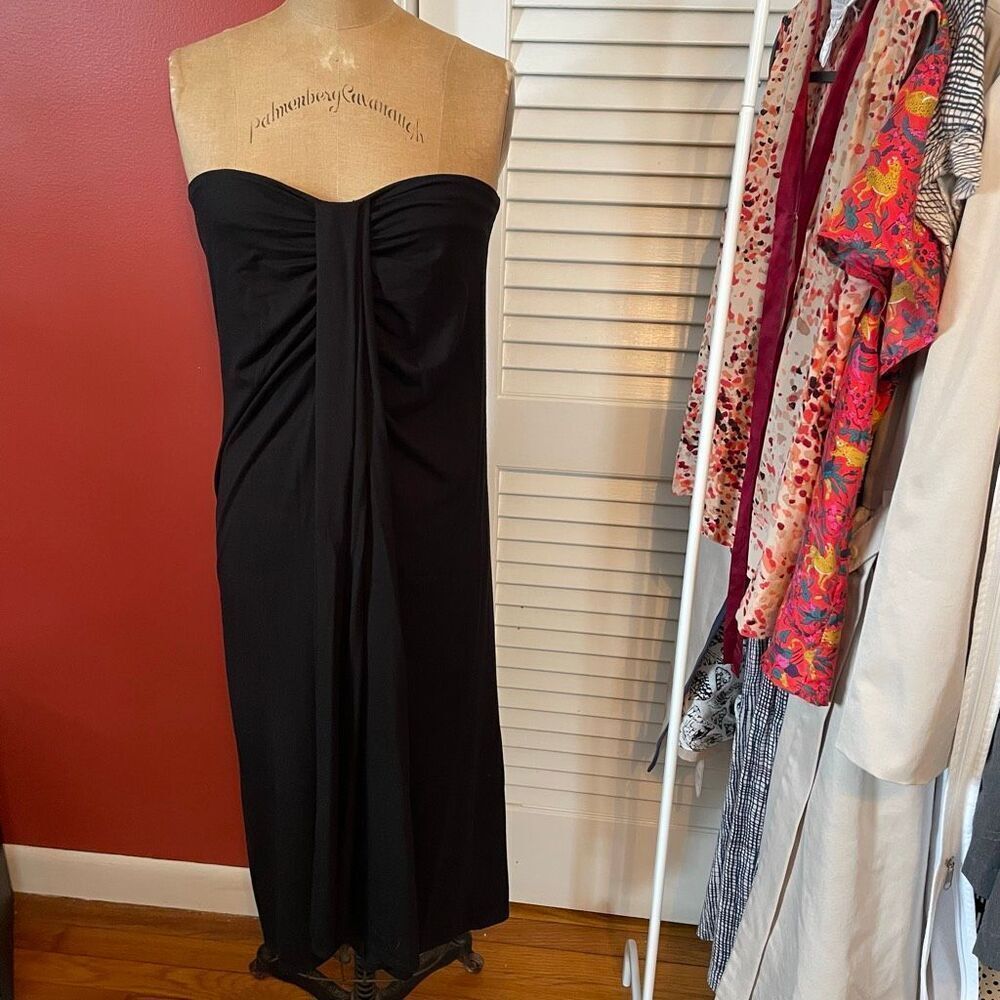REFORMATION | black slit skirt/dress M/L - Picture 2 of 10